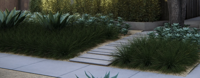 MyLiving Outdoors, large format pavers, garden and pavement design