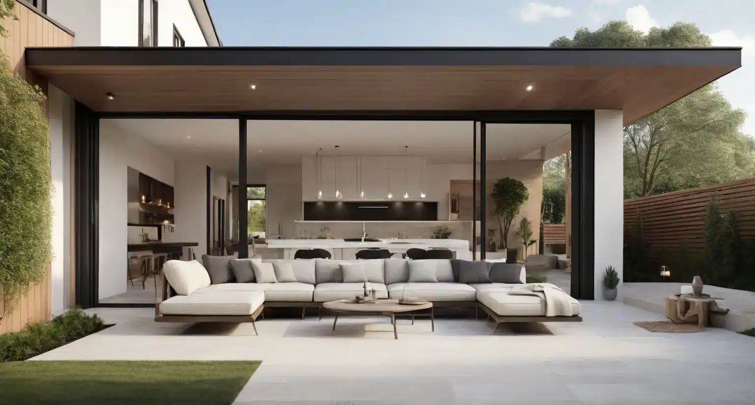 Neutral and modern outdoor setting